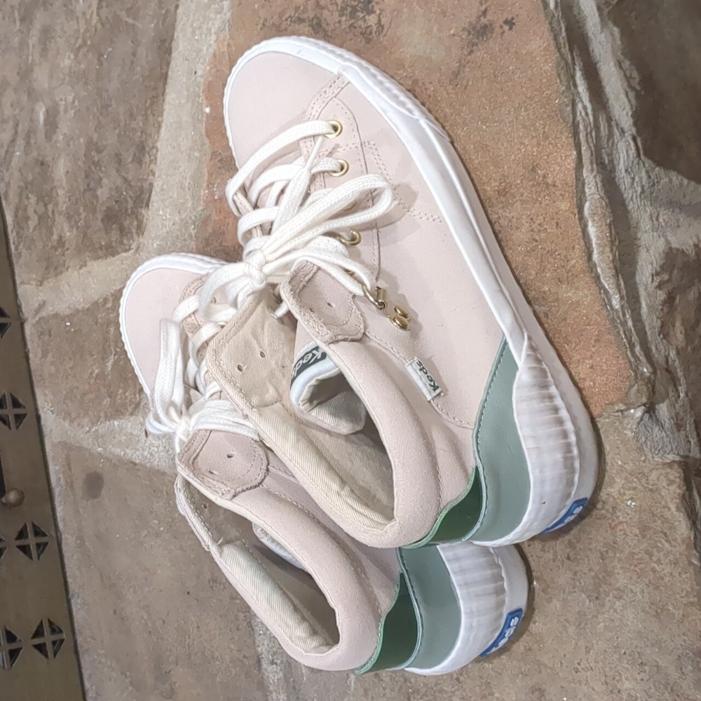 Size us10 Keds shoe (Tan/Sage/Green)